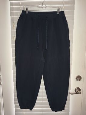 Lululemon Steady State Jogger Pants Men's Navy Blue Fleece Sweatpants Size M EUC